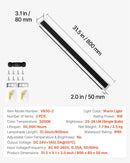 VEVOR āra sienas gaismekļi, 2 gab., 800 mm gari moderni āra sienas lampu paneļi, 3000 K silti balta gaisma, IP65 ūdensizturīgi un nerūsējoši sienas gaismekļi mājai, lievenim un garāžai