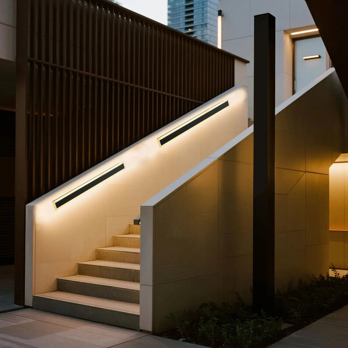 VEVOR Outdoor Wall Lights, 2 Pack, 800 mm Modern Outdoor Wall Light Panels, 3000 K Warm White Light, IP65 Waterproof and Stainless Steel Wall Lights for Home, Porch and Garage