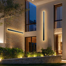 VEVOR āra sienas gaismekļi, 2 gab., 1200 mm gara moderna ārējā sienas gaismas līnija, 3000 K silti balta gaisma, IP65 ūdensizturīgi, pret rūsu aizsargāti, āra sienas apgaismojums mājai, lieveņiem un garāžām