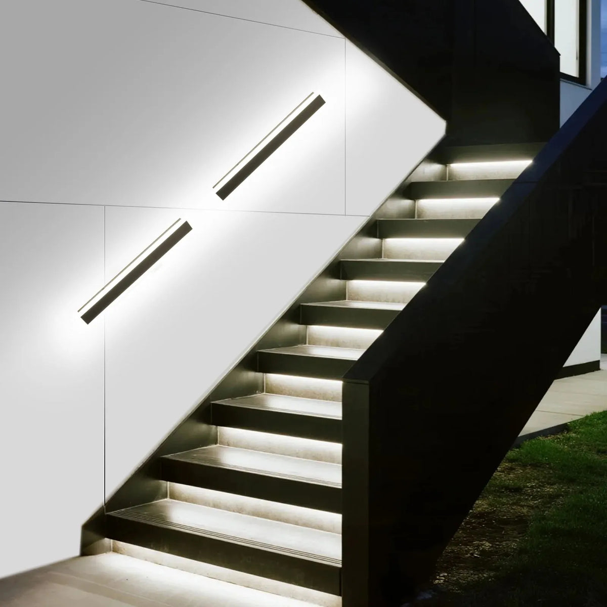 VEVOR Outdoor Wall Lights, 2 Pack, 600 mm Modern Exterior Wall Light Bar, 2700–6000 K, IP65 Waterproof, Rust-Resistant, Dimmable, Outdoor Wall Lighting for Patios and Garages