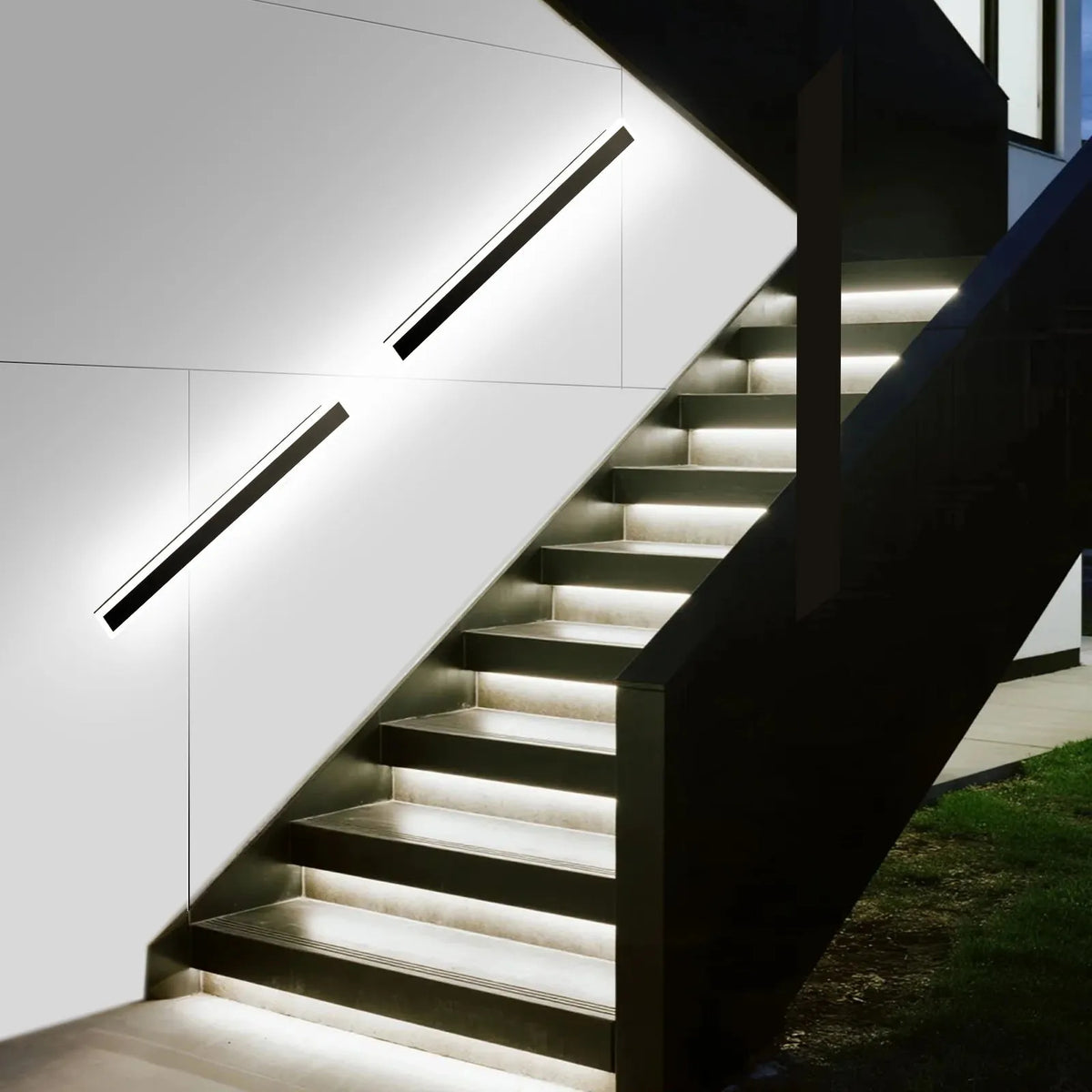 VEVOR Outdoor Wall Lights, 2 Pack, 1000 mm Modern Exterior Wall Light Line, 2700–6000 K, IP65 Waterproof, Rust-Resistant, Dimmable, Outdoor Wall Lighting for Home, Patios and Garages