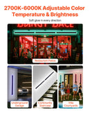 VEVOR āra sienas gaismekļi, 2 gab., 1000 mm gara moderna ārējā sienas RGB gaismas līnija, 2700–6000 K, IP65 ūdensizturīgi, pret rūsu aizsargāti, ar regulējamu spilgtumu, āra sienas apgaismojums mājai, lieveņiem un garāžām