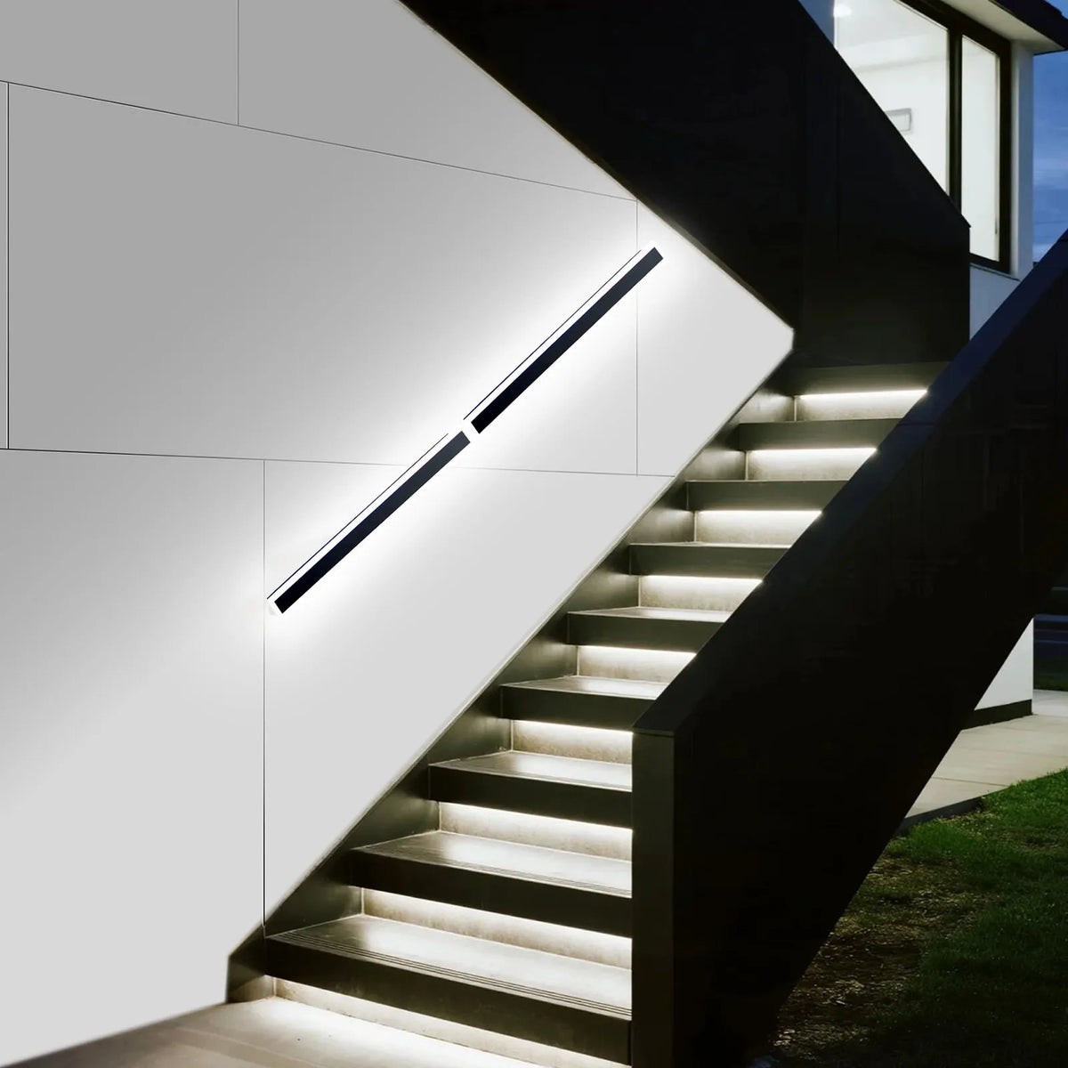 VEVOR Outdoor Wall Lights, 2 Pack, 1000 mm Modern Exterior Wall RGB Light Strip, 2700–6000 K, IP65 Waterproof, Rust-Resistant, Dimmable, Outdoor Wall Lighting for Home, Patios and Garages