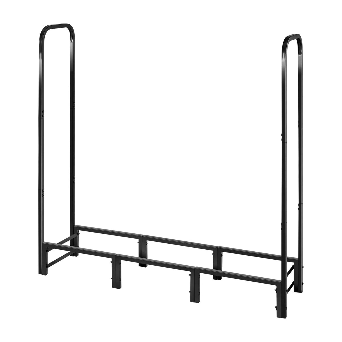 VEVOR Firewood Rack with Waterproof Cover, 1.22 m Outdoor Firewood Holder, 1/4 Cord Metal Firewood Storage, 181 kg Weight Capacity, with Top Cover, Powder-Coated Stand for Fireplace and Patio