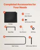 VEVOR malkas statīvs ar ūdensizturīgu pārsegu, 1,22 m āra malkas turētājs, 1/4 korda metāla malkas glabātava, kravnesība līdz 181 kg, ar augšējo pārsegu, pulverkrāsots statīvs kamīnam un terasei