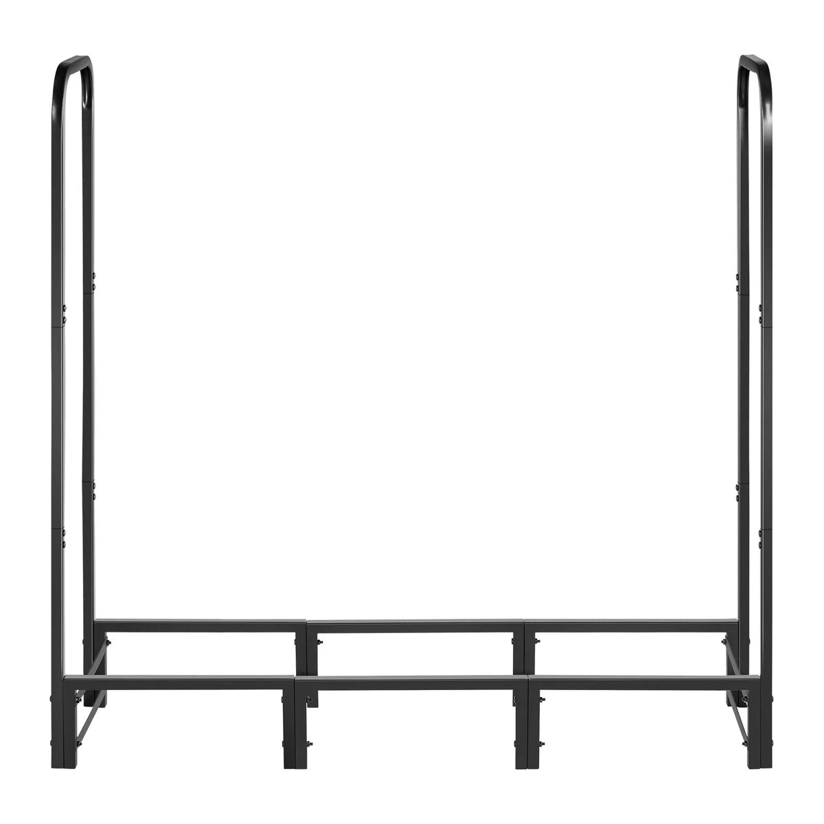 VEVOR Firewood Rack with Waterproof Full Cover, 1.22 m Outdoor Firewood Holder, 1/4 Cord Metal Firewood Storage, 181 kg Weight Capacity, Powder-Coated Stand for Fireplace and Patio