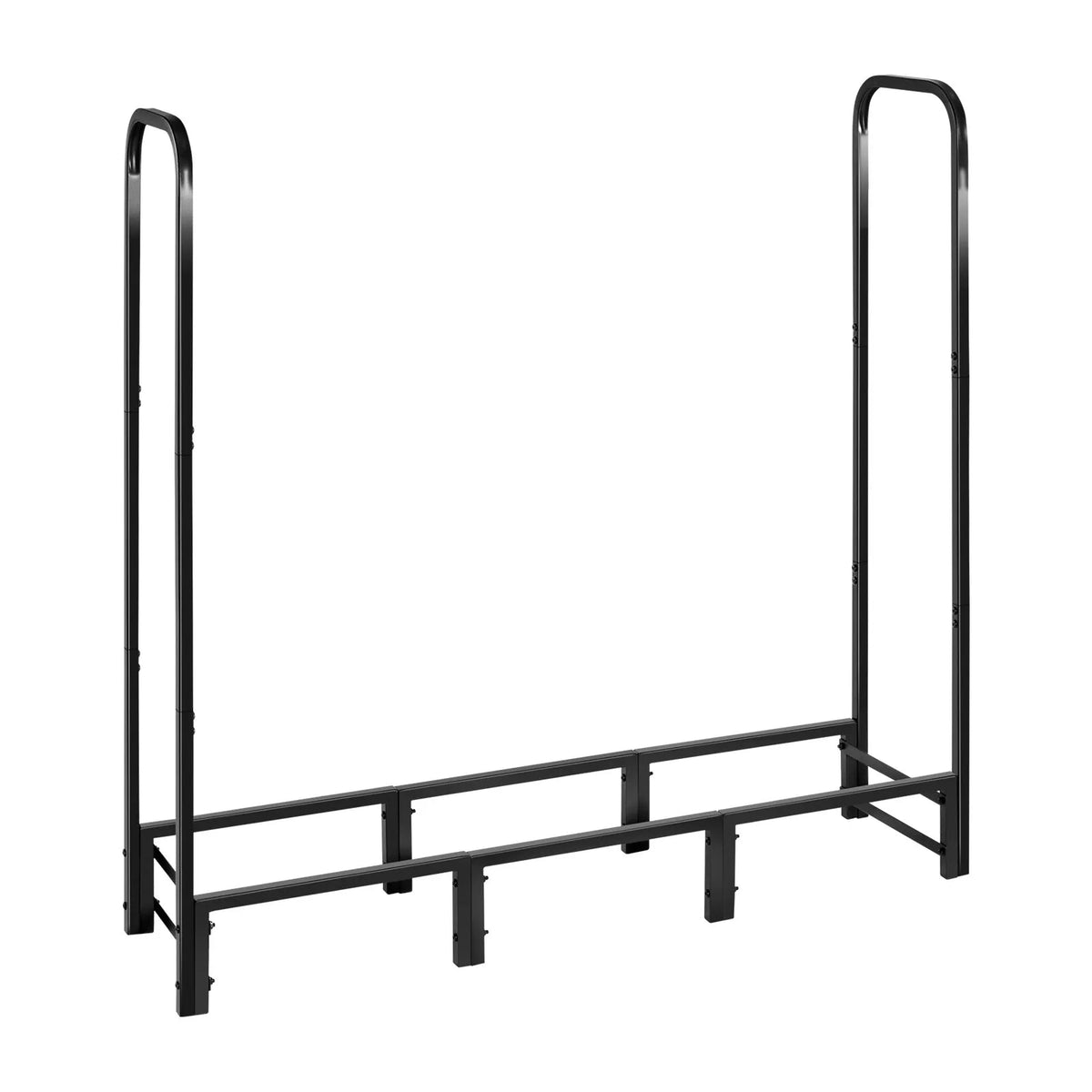 VEVOR Firewood Rack with Waterproof Full Cover, 1.22 m Outdoor Firewood Holder, 1/4 Cord Metal Firewood Storage, 181 kg Weight Capacity, Powder-Coated Stand for Fireplace and Patio