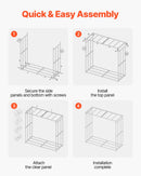 VEVOR malkas statīvs ar slīpu jumtu, 143 cm āra malkas turētājs, 1/4 korda malkas glabāšanas nojume, kravnesība līdz 299 kg, pulverkrāsots metāla statīvs kamīnam, terasei, pagalmam un dārzam