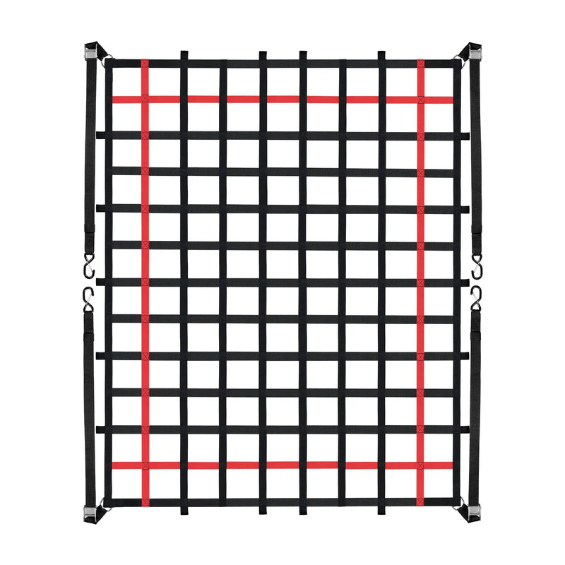 Smagsvara kravas tīkls 244 × 183 cm ar regulējamām sprādzēm un S-veida āķiem