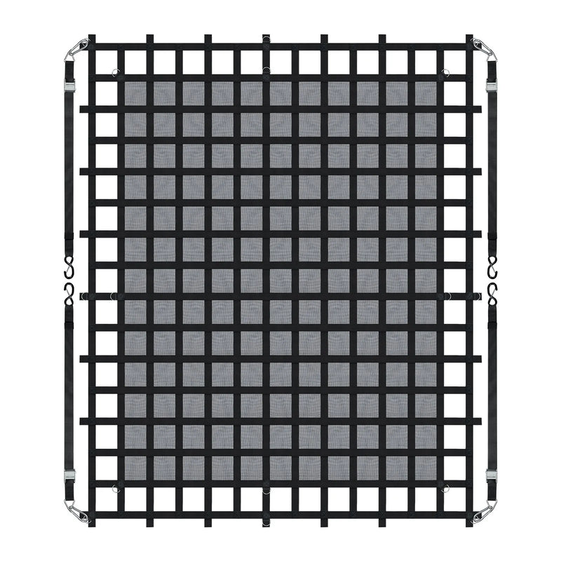 Smagsvara kravas tīkls 305 × 267 cm ar regulējamām sprādzēm un S-veida āķiem