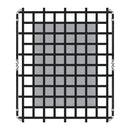 Smagsvara kravas tīkls 183 × 145 cm ar regulējamām sprādzēm un S-veida āķiem