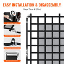 Smagsvara kravas tīkls 183 × 145 cm ar regulējamām sprādzēm un S-veida āķiem