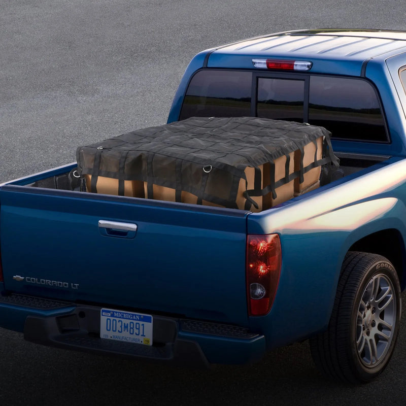 Smagsvara kravas tīkls 183 × 145 cm ar regulējamām sprādzēm un S-veida āķiem