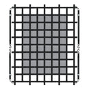 Smagsvara kravas tīkls 183 × 145 cm ar regulējamām sprādzēm un S-veida āķiem