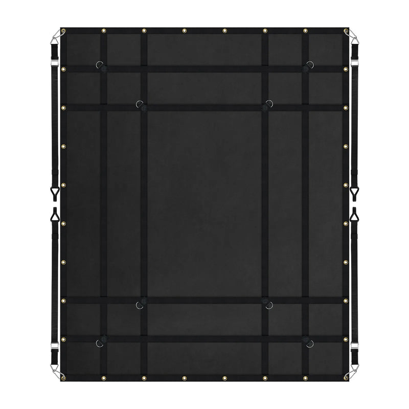 Smagsvara kravas tīkls 183 × 145 cm ar regulējamām sprādzēm un S-veida āķiem