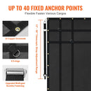 Smagsvara kravas tīkls 183 × 145 cm ar regulējamām sprādzēm un S-veida āķiem