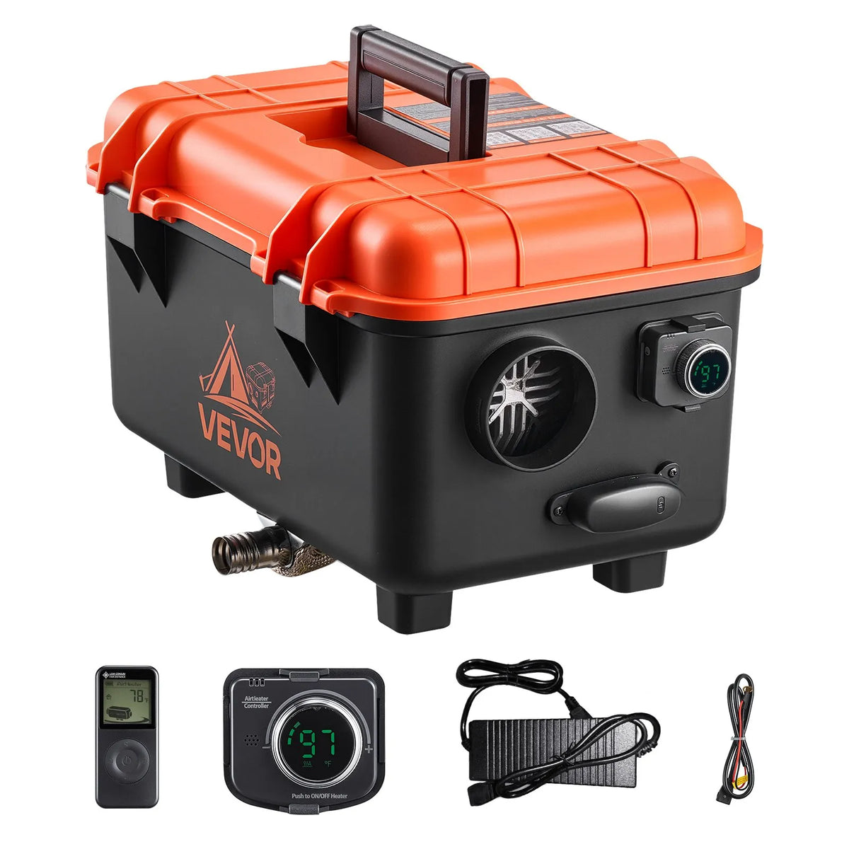 12V/220V 8 kW VEVOR diesel heater all-in-one – LCD, remote control, 4 l tank, for garage