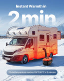 Dīzeļdegvielas sildītājs, 8 kW, 220V DC 12 V/24 V, pārnēsājams viengabala gaisa sildītājs ar tālvadību un LCD ekrānu, ātra uzsildīšana, zems trokšņa līmenis, 4 l degvielas tvertne, piemērots kravas auto, furgoniem, kemperiem un garāžām