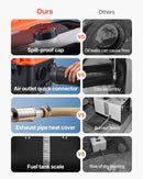 Dīzeļdegvielas sildītājs, 8 kW, 220V DC 12 V/24 V, pārnēsājams viengabala gaisa sildītājs ar tālvadību un LCD ekrānu, ātra uzsildīšana, zems trokšņa līmenis, 4 l degvielas tvertne, piemērots kravas auto, furgoniem, kemperiem un garāžām