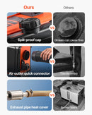 Dīzeļdegvielas sildītājs, 8 kW, 220V un DC 12 V/24 V, pārnēsājams viengabala gaisa sildītājs ar tālvadību un LCD ekrānu, ātra uzsildīšana, zems trokšņa līmenis, 4,5 l degvielas tvertne, piemērots kravas auto, furgoniem un kemperiem