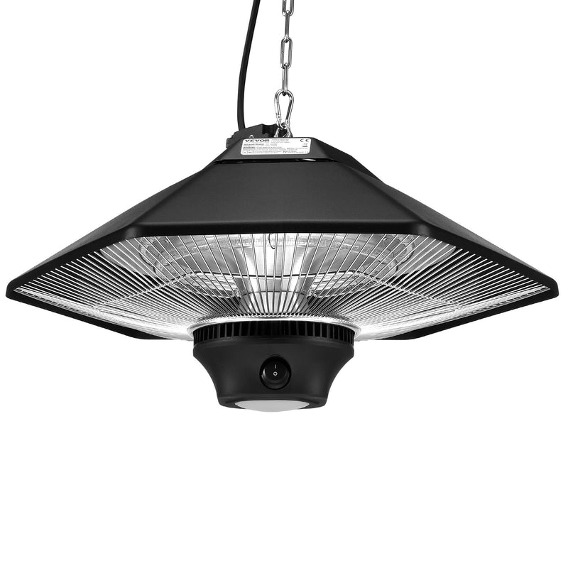 VEVOR Karājamais Terases Sildītājs 2000W ar Tālvadības Pulti – Elektriskais Telpas Sildītājs