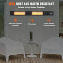 VEVOR 3000 W infrasarkanais elektriskais sildītājs ar tālvadību, 9 ātrumi, taimeris