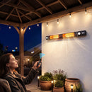 VEVOR infrasarkanais sildītājs 3000 W ar WiFi, tālvadības pulti, 3 sildīšanas režīmiem, IP55, melns