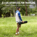 VEVOR saliekamais kempinga galds 56,4 x 40,4 cm, saliekams, ar somu, kvadrāta, melns