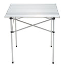 VEVOR saliekamais kempinga galds 70.5 x 70.0 x 70.0 cm, ar somu, kvadrāta,  sudraba krāsā