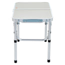 VEVOR saliekamais kempinga galds 40.5 x 30.5 x 63.5 cm, kvadrāta,  sudraba krāsā