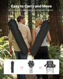 VEVOR saliekami kempinga krēsli 2 gab., maksimālā slodze 204 kg, ar polsterētu atzveltni un roku balstiem, krūzes turētāju, sānu kabatu un dzesēšanas somu, portatīvi krēsli kempingam un makšķerēšanai