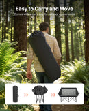 VEVOR divvietīgs kempinga krēsls, palielināts divu personu saliekams krēsls ar 300 kg slodzi, ar 2 krūžu turētājiem, vīna glāžu turētājiem, žurnālu siksnām un pārnēsāšanas somu, āra un pludmales lietošanai