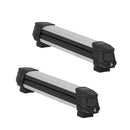 VEVOR slēpju un snovborda jumta turētājs, paredzēts līdz 4 slēpju pāriem vai 2 snovbordiem, 2 gab. universāls alumīnija auto jumta bagāžnieks ar slēdzeni un gumijas polsterējumu, piemērots arī makšķerkātiem, saderīgs ar vairumu rievotu šķērsstieņu