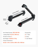VEVOR slēpju un snovborda jumta turētājs, paredzēts līdz 4 slēpju pāriem vai 2 snovbordiem, 2 gab. universāls alumīnija auto jumta bagāžnieks ar slēdzeni un gumijas polsterējumu, piemērots arī makšķerkātiem, saderīgs ar vairumu rievotu šķērsstieņu