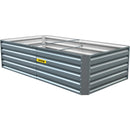 Cinkota paaugstinātā dobe, 203 × 102 × 48 см metāla stādīšanas kaste, pelēka tērauda dārza kastes komplekts dārzeņu, puķu, augļu, garšaugu un sukulentu audzēšanai ārā