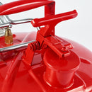 VEVOR drošības degvielas kanna 19 l, II tipa benzīna kanna ar nerūsējošā tērauda liesmas slāpētāju, pašnoslēdzošu vāku un elastīgu metāla uzgali, oglekļa tērauda uzliesmojošu šķidrumu uzglabāšanas tvertne ar ergonomisku rokturi