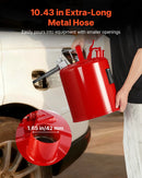 VEVOR drošības degvielas kanna 19 l, II tipa benzīna kanna ar nerūsējošā tērauda liesmas slāpētāju, pašnoslēdzošu vāku un elastīgu metāla uzgali, oglekļa tērauda uzliesmojošu šķidrumu uzglabāšanas tvertne ar ergonomisku rokturi