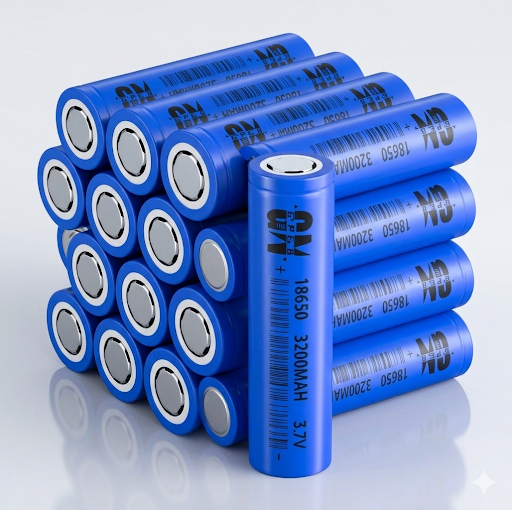 10gab iepakojums_18650 litija jonu akumulators 3200mAh 3.7V 3C/5C uzlādējams elements 65x18mm 46g zema pretestība <40mΩ (Copy)