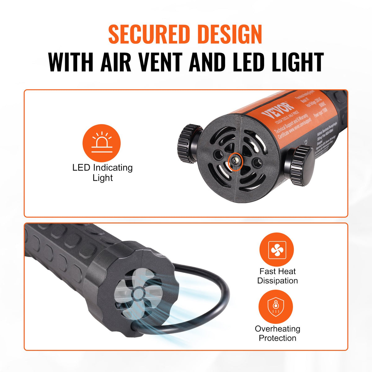 VEVOR Handheld Magnetic Induction Heater 1 kW for Rusted Bolt Removal