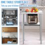 VEVOR Stainless Steel Work Table 61 × 46 × 91 cm with Adjustable Shelf and Feet, 272 kg
