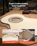 VEVOR klasiskā ģitāra, 780 mm, sākuma komplekts iesācējiem ar neilona stīgām, pārvalku, siksnu, skaņotāju, papildu stīgām, mediatoriem un kapo, liepkoka korpuss, bērniem un jauniešiem, rozā krāsā