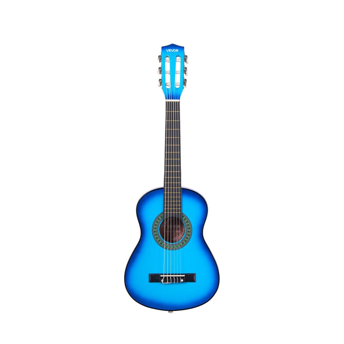 VEVOR Classical Guitar 780 mm with Nylon Strings, Beginner Kit with Bag, Strap, Tuner and Capo, Children, Blue