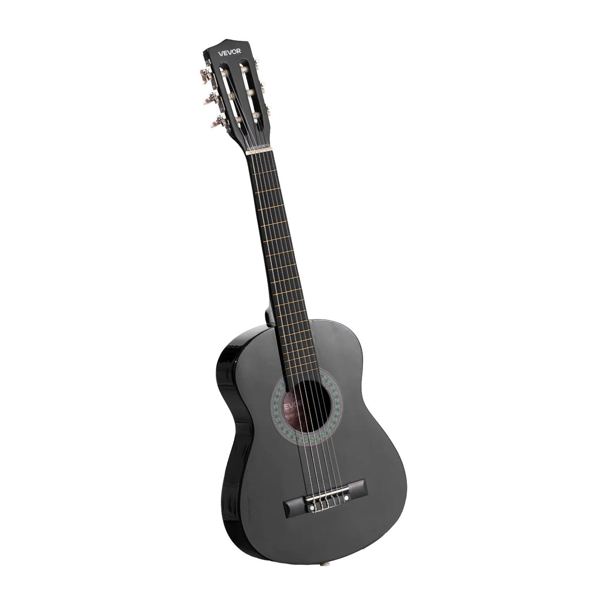 VEVOR Classical Guitar 780 mm with Nylon Strings, Beginner Kit with Bag, Strap, Tuner and Capo, for Children, Black