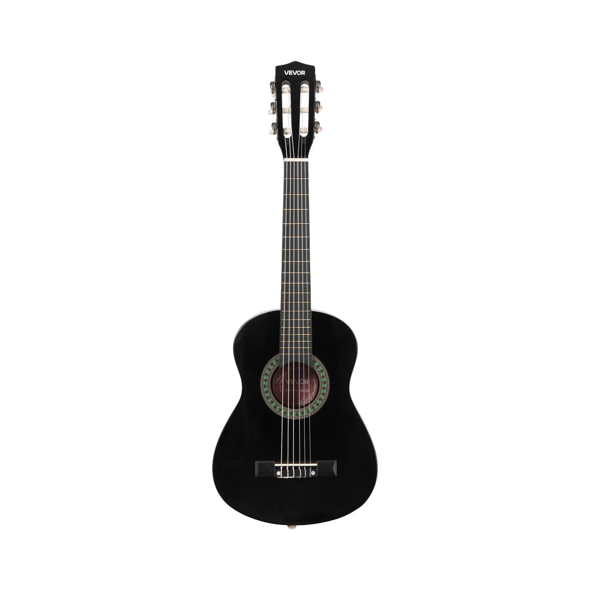 VEVOR Classical Guitar 780 mm with Nylon Strings, Beginner Kit with Bag, Strap, Tuner and Capo, for Children, Black