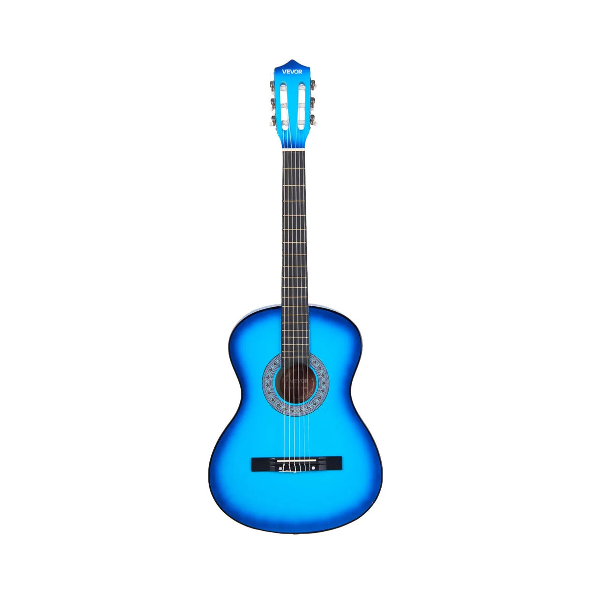 VEVOR Classical Guitar 960 mm with Nylon Strings, Beginner Kit with Bag, Strap, Tuner and Capo, Blue