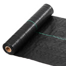 VEVOR nezāļu barjeras audums smagai slodzei, 0,4 x 30,5 m, 90,7 g/m² austs ainavu segums, nezāļu ierobežošanas pārklājums dārzam, ģeotekstila pamatne, melns - ZEMLETES.LV