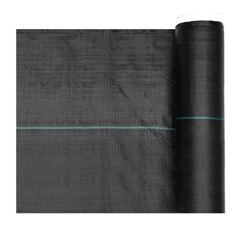 VEVOR nezāļu barjeras audums smagai slodzei, 0,4 x 30,5 m, 90,7 g/m² austs ainavu segums, nezāļu ierobežošanas pārklājums dārzam, ģeotekstila pamatne, melns - ZEMLETES.LV