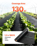 VEVOR nezāļu barjeras audums smagai slodzei, 0,4 x 30,5 m, 90,7 g/m² austs ainavu segums, nezāļu ierobežošanas pārklājums dārzam, ģeotekstila pamatne, melns - ZEMLETES.LV