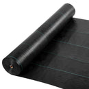 VEVOR nezāļu barjeras audums smagai slodzei, 4 x 35,1 m, 99,2 g/m² austs ainavu segums, nezāļu ierobežošanas pārklājums dārzam, ģeotekstila pamatne, melns - ZEMLETES.LV