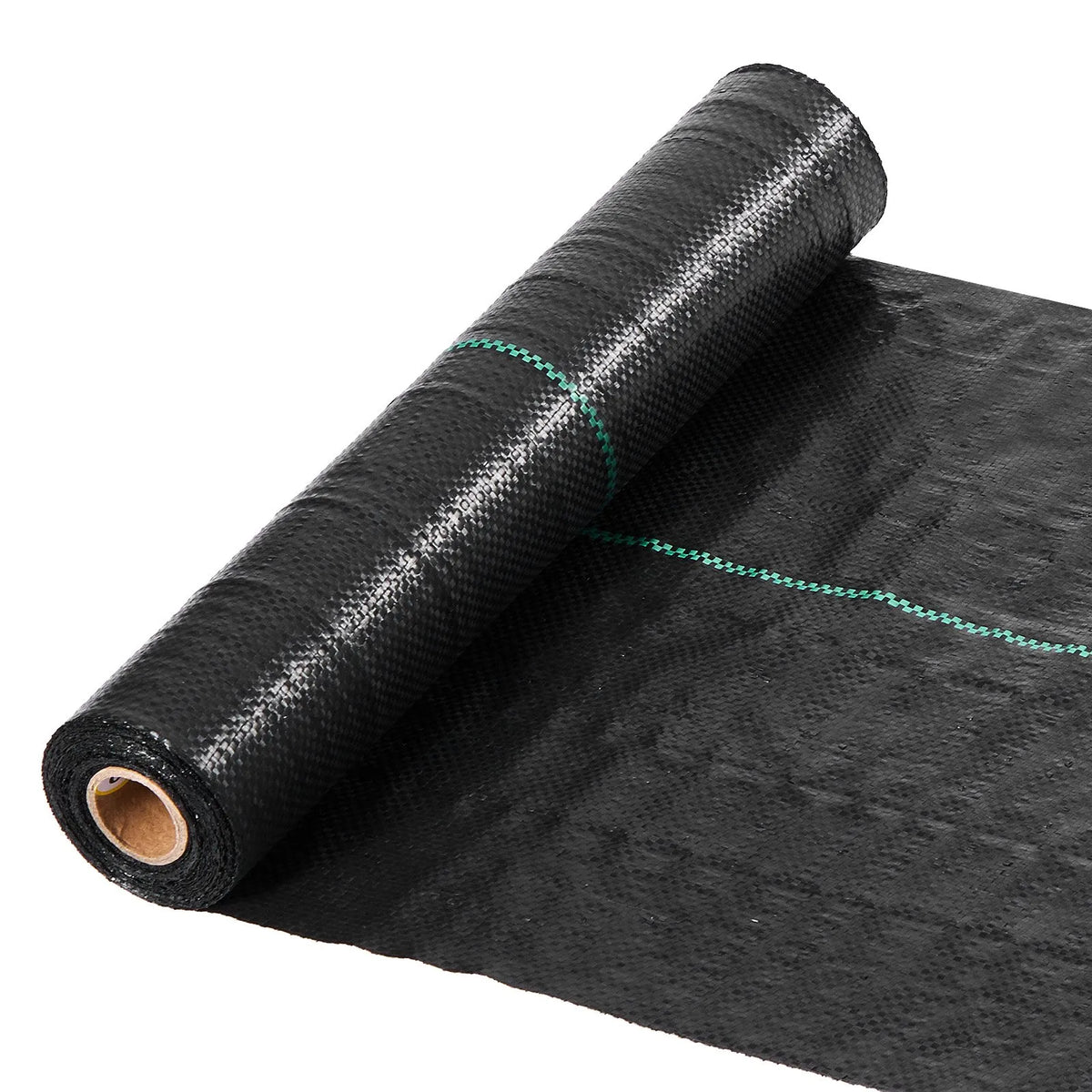 VEVOR pretnezāļu audums 0,4 × 15,2 m, 90,7 g/m², austs ainavu segums, nezāļu kontroles ģeotekstils, dārza seguma paklājs, melns - ZEMLETES.LV